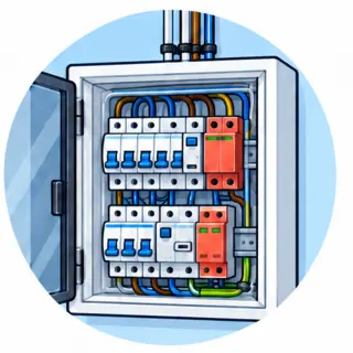 Rozdzielnica elektryczna z aparaturą zabezpieczającą